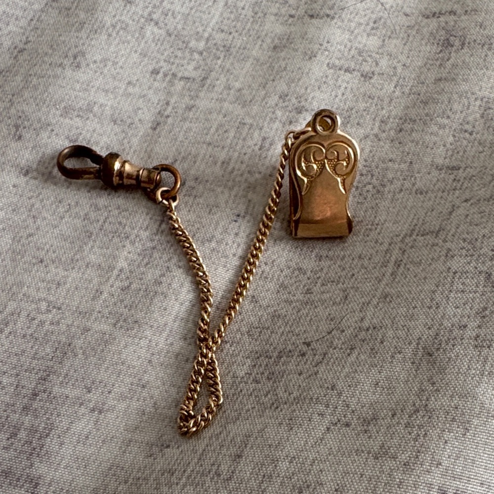 Gold Pocket Watch Chain.